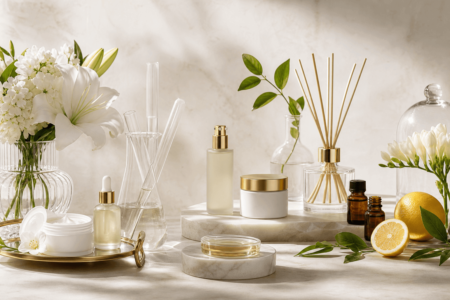 Beauty and aroma corporate hero visual